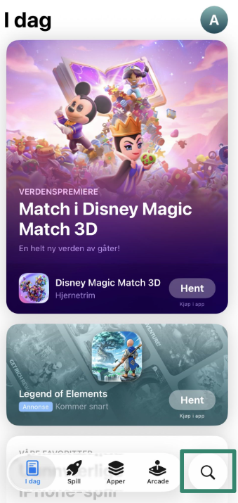 Accessing the App Store on iOS.