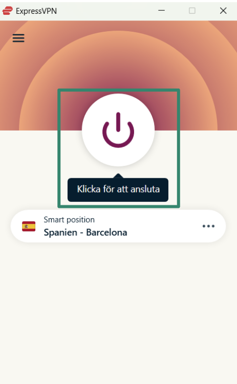 Connecting to ExpressVPN on Windows.