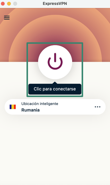 Connecting to ExpressVPN on macOS.