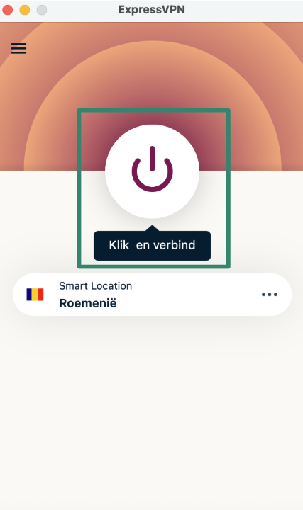 Connecting to ExpressVPN on macOS.