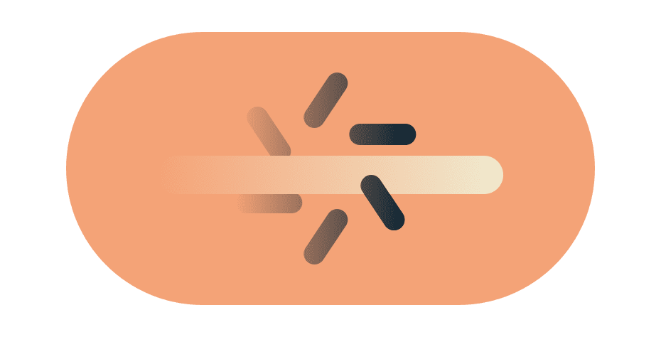 Gesto přejetí přes ikonu vyrovnávací paměti pro ilustraci překročení omezeného připojení k internetu.