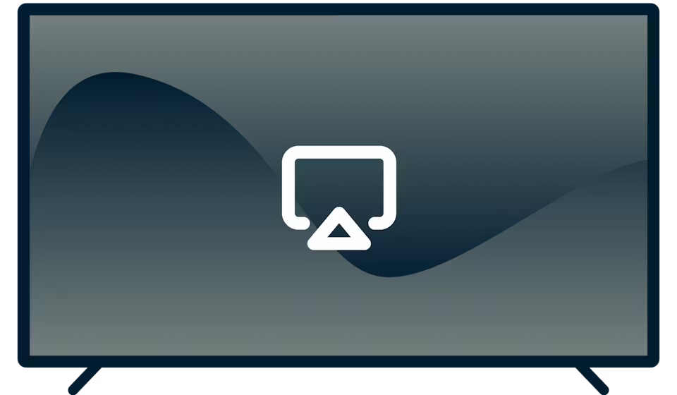 AirPlay-logo på et tv.
