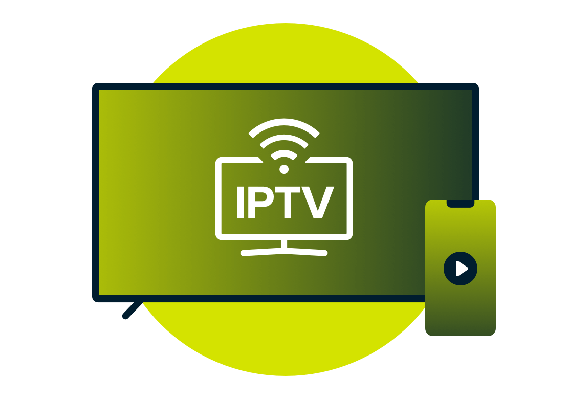 IPTV su un monitor TV.