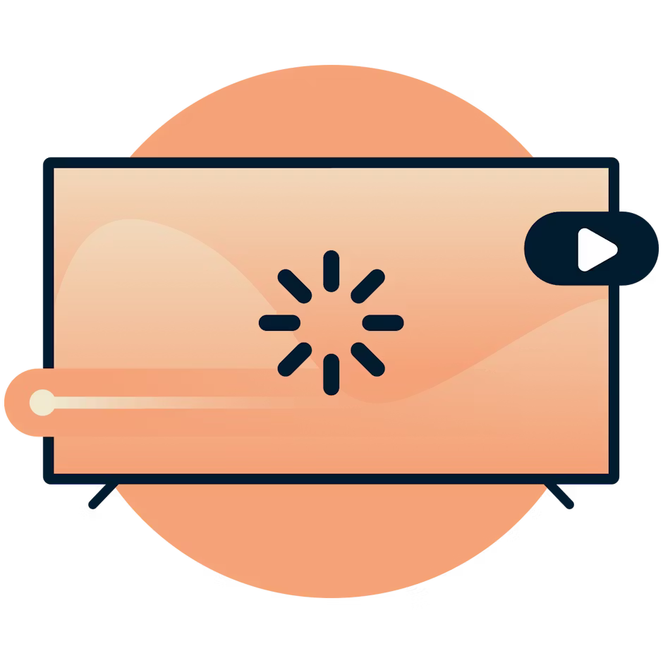 TV con "buffering" de Netflix por el proxy.