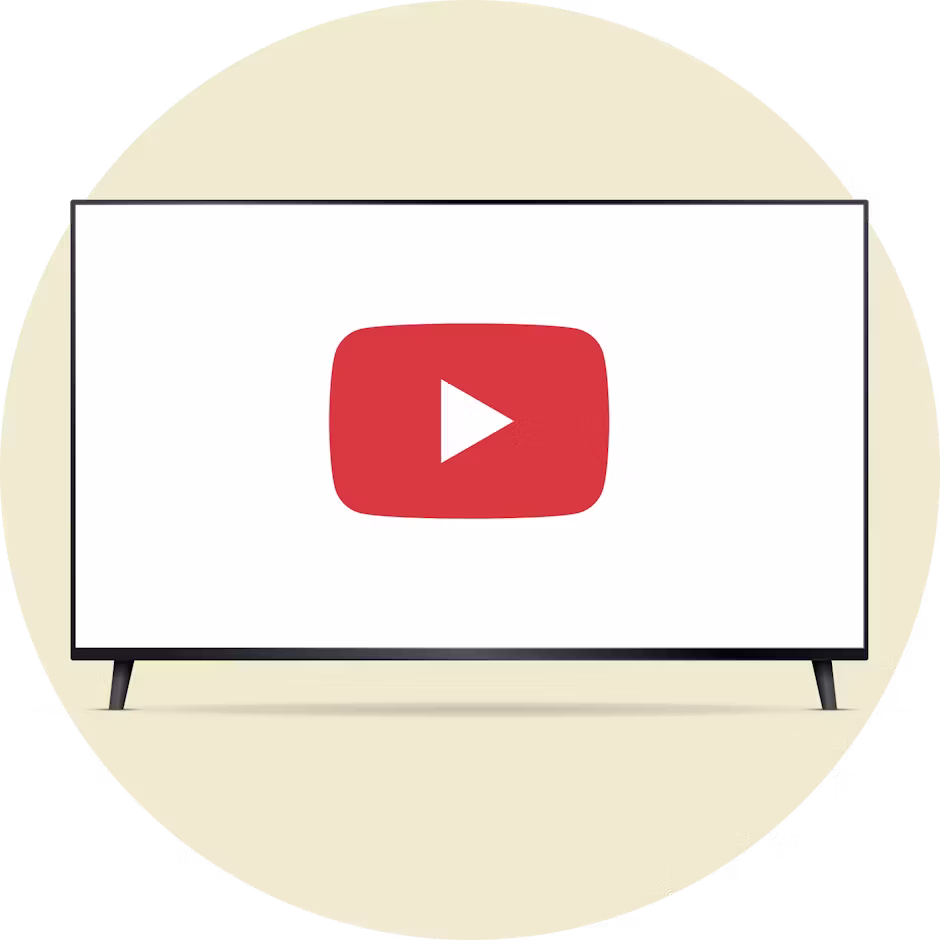 YouTube TV-logo på en skærm.