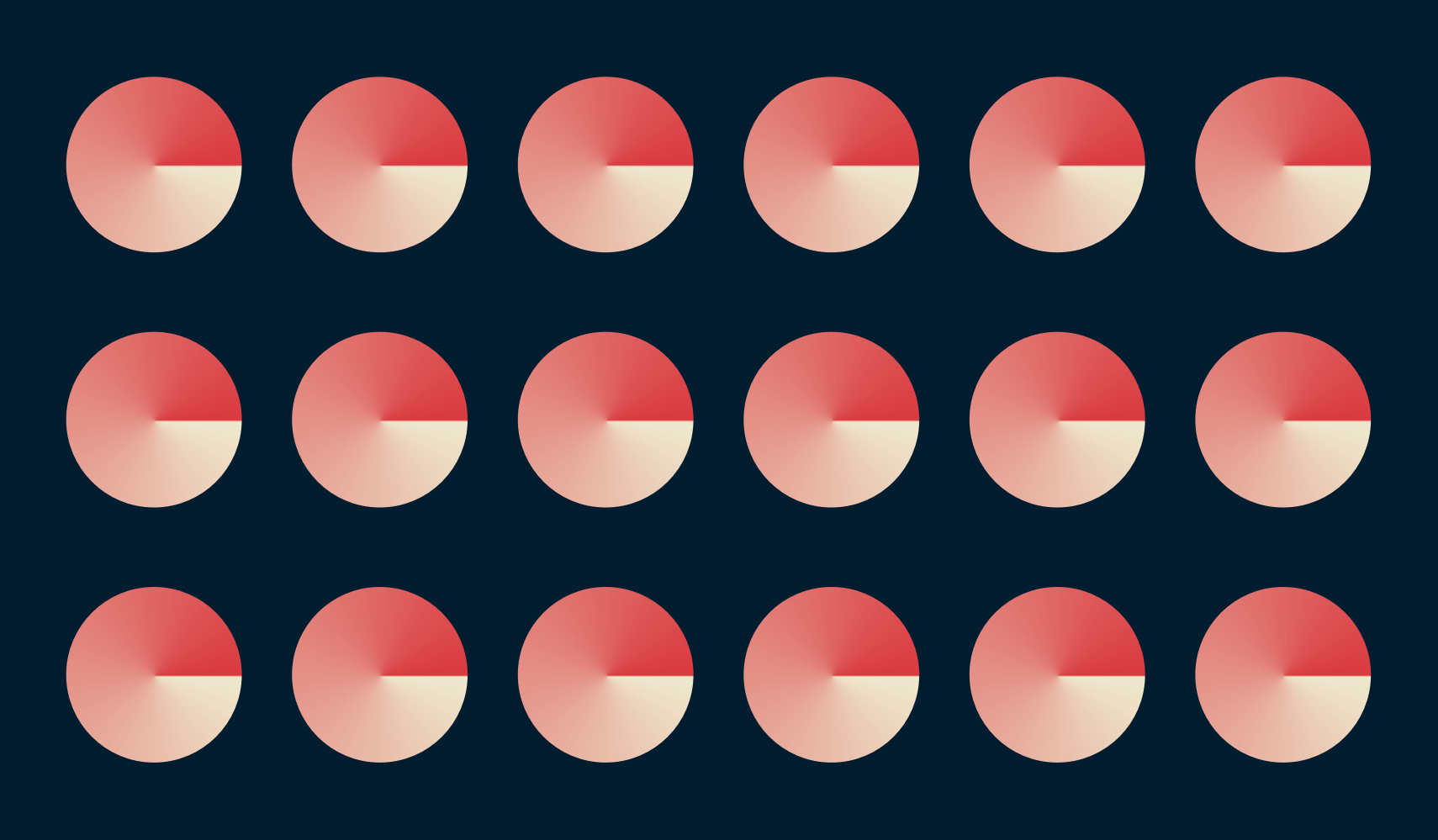 Ruudukko identtisiä lohkoja, joka osoittaa, kuinka TrustedServer varmistaa ohjelmistojen ja asetusten yhdenmukaisuuden kaikilla ExpressVPN-palvelimilla.