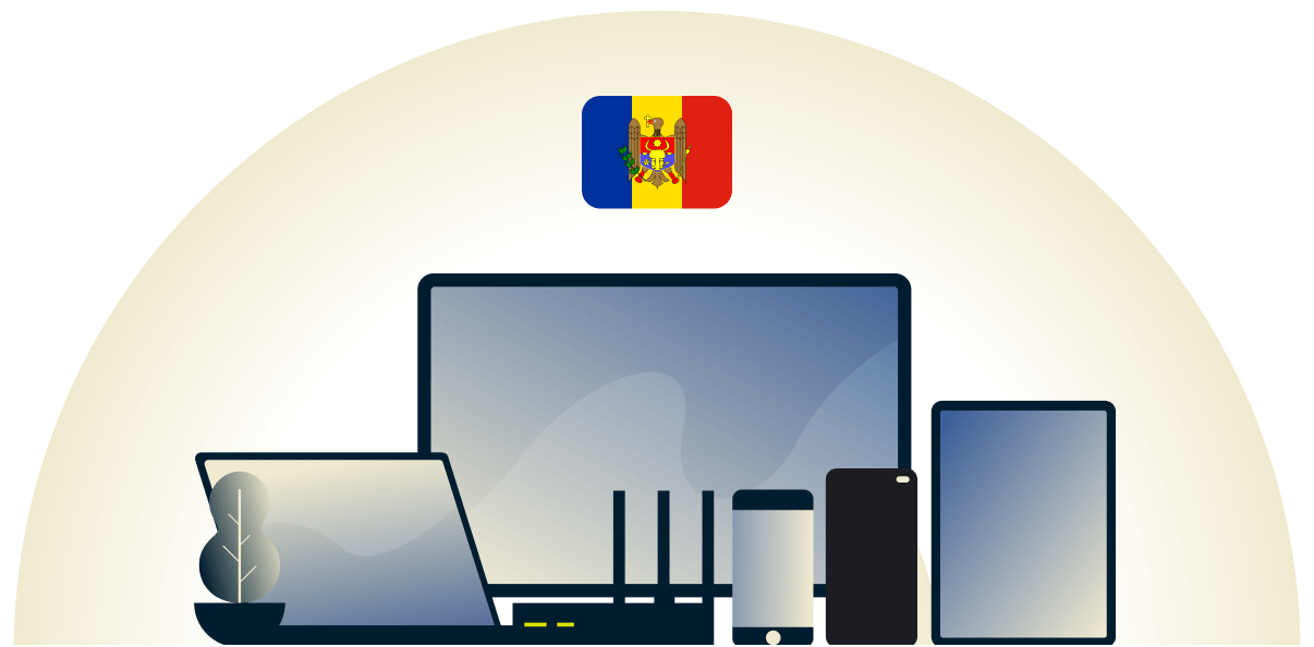 VPN pour la Moldavie protégeant une variété d'appareils