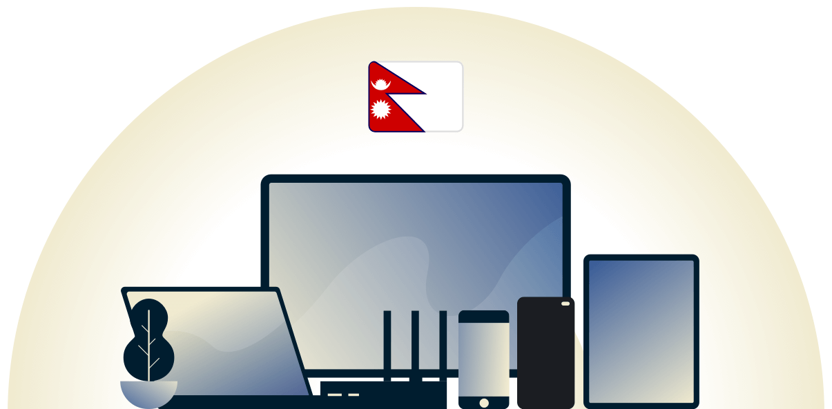 Nepal VPN beskytter en række forskellige enheder.