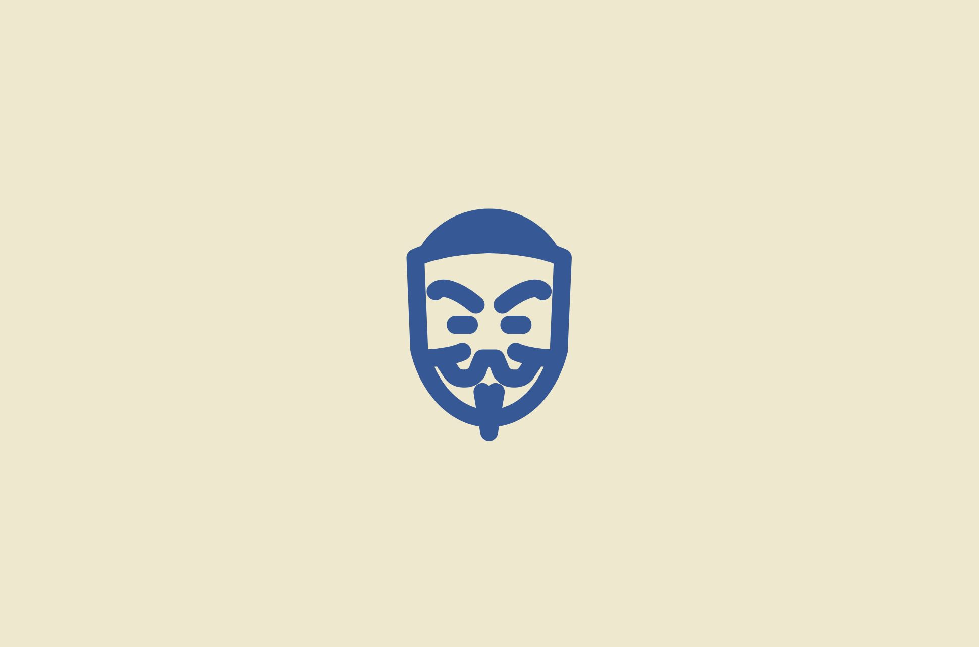 Anonymity represented by face mask.